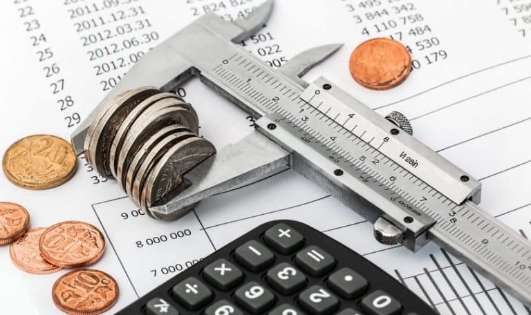 Argent avec calculatrice
